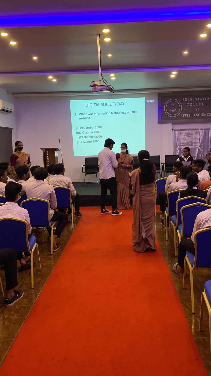 Spot Quiz 2022 Organized by BCA Department