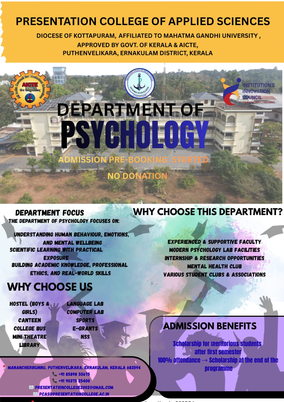 Apply now for Department of Psychology